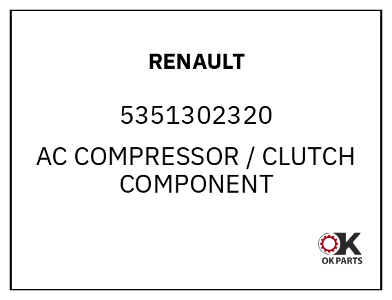 RENAULT 5351302320 AC COMPRESSOR / CLUTCH COMPONENT