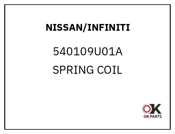 NISSAN/INFINITI 540109U01A SPRING COIL
