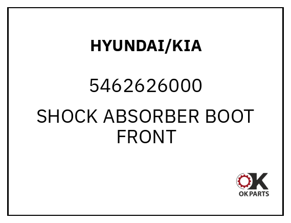 HYUNDAI/KIA 5462626000 SHOCK ABSORBER BOOT FRONT