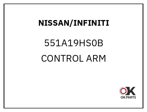 NISSAN/INFINITI 551A19HS0B CONTROL ARM