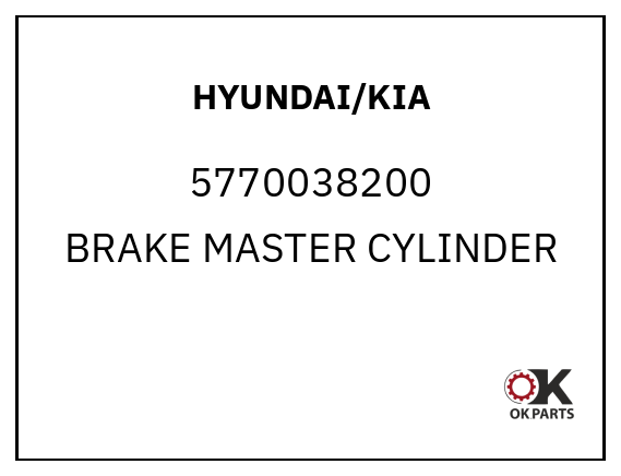 HYUNDAI/KIA 5770038200 BRAKE MASTER CYLINDER