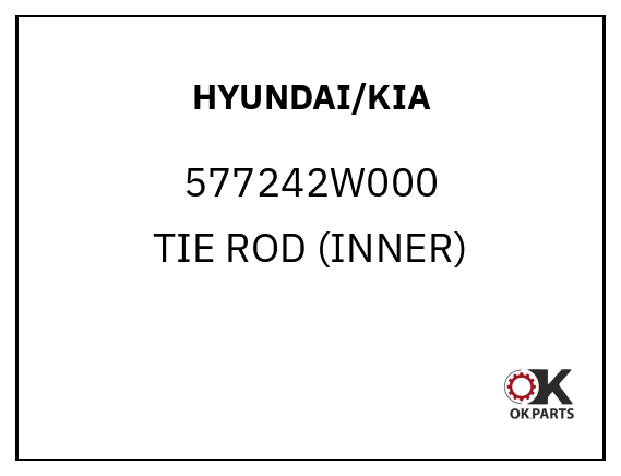 HYUNDAI/KIA 577242W000 TIE ROD (INNER)