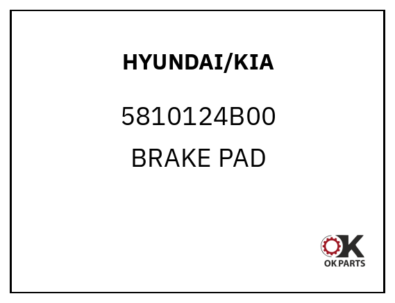 HYUNDAI/KIA 5810124B00 BRAKE PAD
