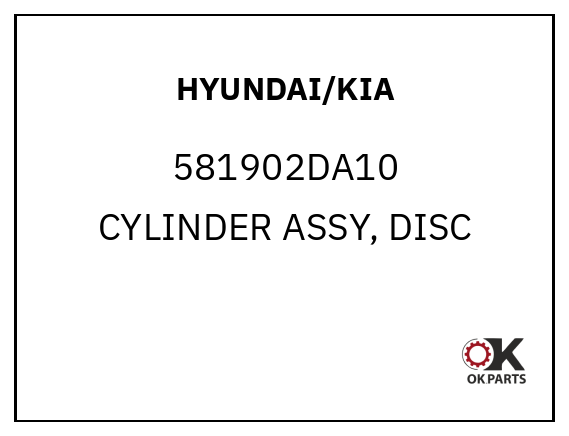 HYUNDAI/KIA 581902DA10 CYLINDER ASSY, DISC