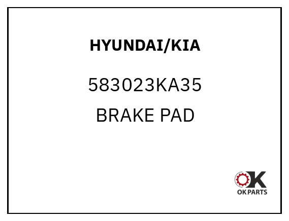 HYUNDAI/KIA 583023KA35 BRAKE PAD