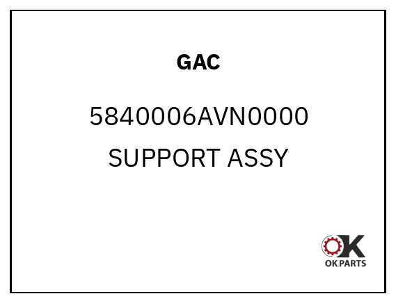 GAC 5840006AVN0000 SUPPORT ASSY