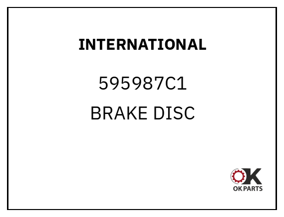 INTERNATIONAL 595987C1 BRAKE DISC