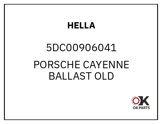 HELLA 5DC00906041 PORSCHE CAYENNE BALLAST OLD
