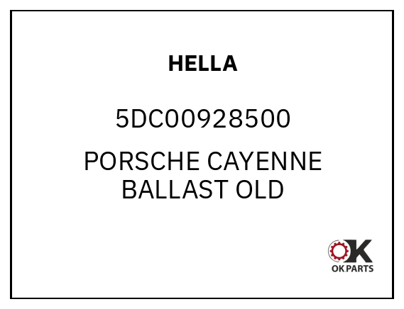 HELLA 5DC00928500 PORSCHE CAYENNE BALLAST OLD