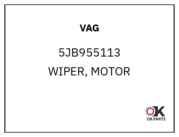 VAG 5JB955113 WIPER MOTOR