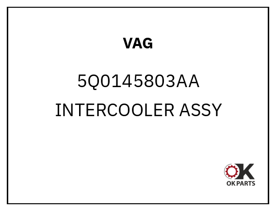 VAG 5Q0145803AA INTERCOOLER ASSY