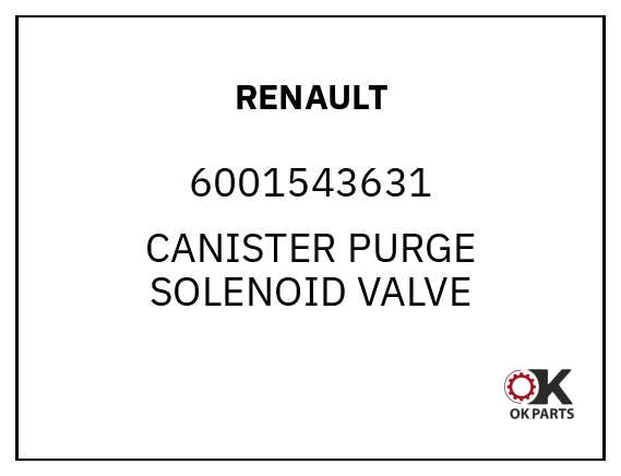 RENAULT 6001543631 CANISTER PURGE SOLENOID VALVE