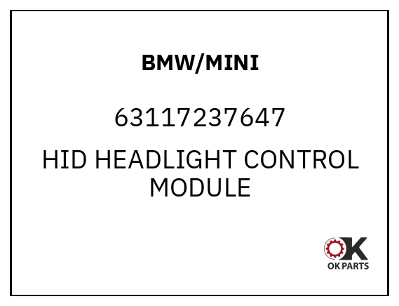 BMW/MINI 63117237647 HID HEADLIGHT CONTROL MODULE