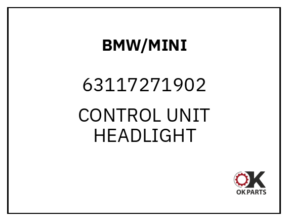 BMW/MINI 63117271902 CONTROL UNIT HEADLIGHT