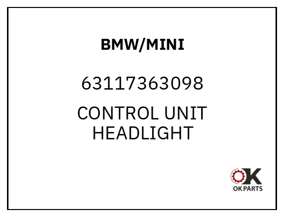 BMW/MINI 63117363098 CONTROL UNIT HEADLIGHT