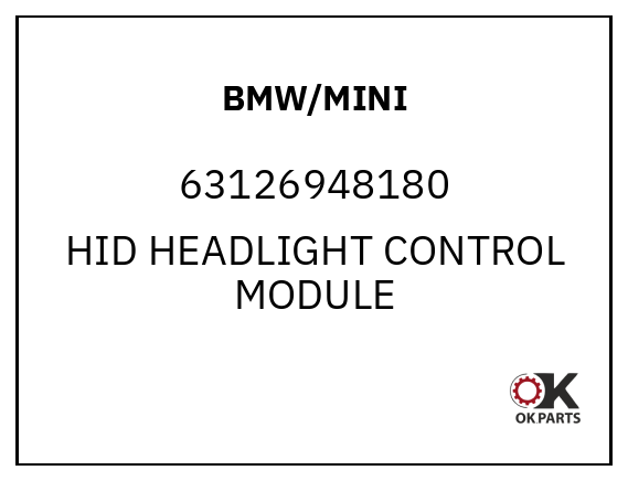 BMW/MINI 63126948180 HID HEADLIGHT CONTROL MODULE