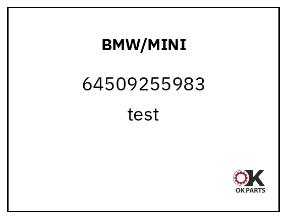 BMW/MINI 64509255983 