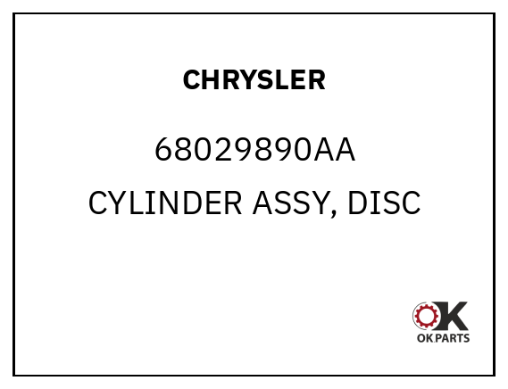 CHRYSLER 68029890AA CYLINDER ASSY, DISC