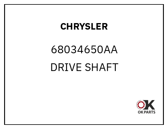 CHRYSLER 68034650AA DRIVE SHAFT