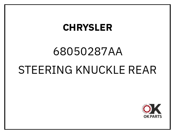 CHRYSLER 68050287AA STEERING KNUCKLE REAR