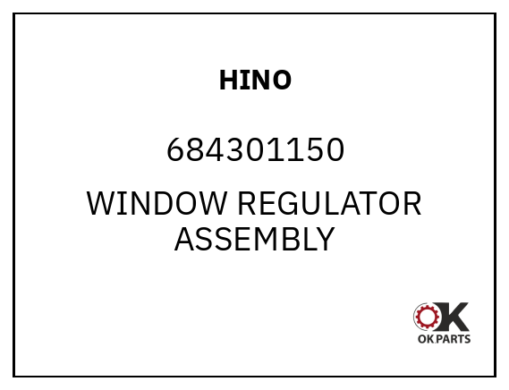 HINO 684301150 WINDOW REGULATOR ASSEMBLY