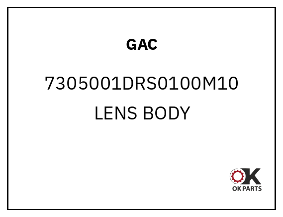 GAC 7305001DRS0100M10 LENS BODY