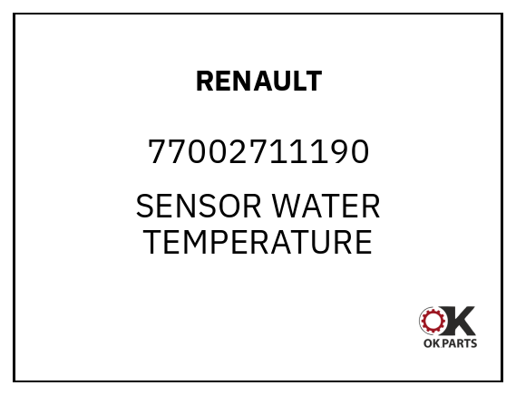 RENAULT 77002711190 SENSOR WATER TEMPERATURE