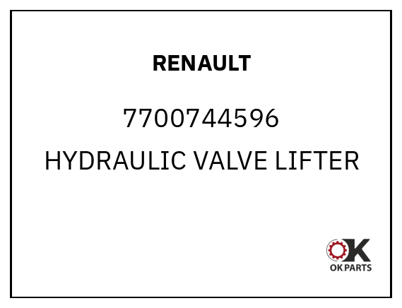 RENAULT 7700744596 HYDRAULIC VALVE LIFTER