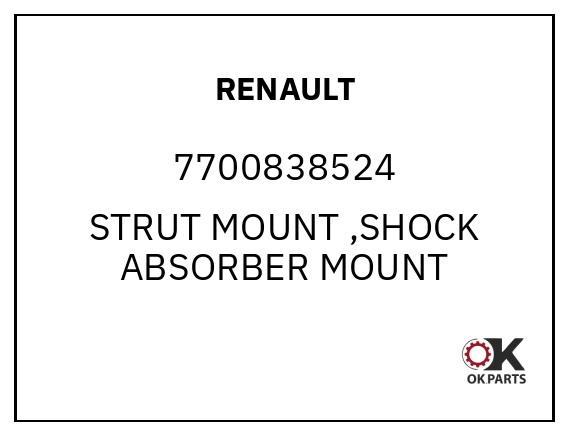 RENAULT 7700838524 STRUT MOUNT ,SHOCK ABSORBER MOUNT
