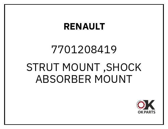 RENAULT 7701208419 STRUT MOUNT ,SHOCK ABSORBER MOUNT