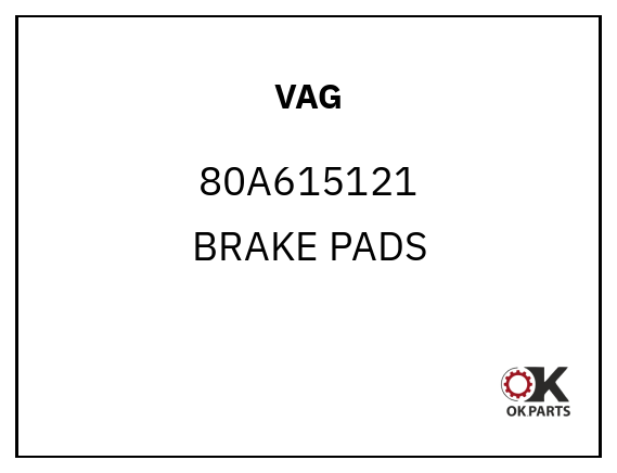 VAG 80A615121 BRAKE PADS