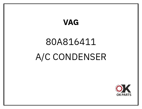VAG 80A816411 A/C CONDENSER