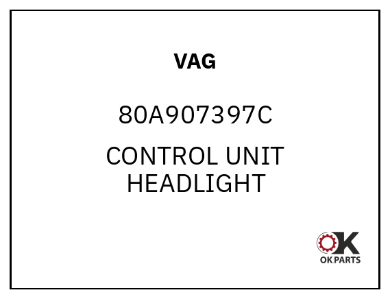VAG 80A907397C CONTROL UNIT HEADLIGHT