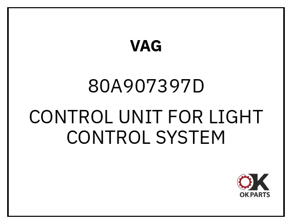 VAG 80A907397D CONTROL UNIT FOR LIGHT CONTROL SYSTEM