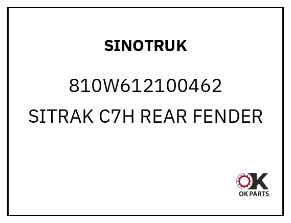 SINOTRUK 810W612100462 SITRAK C7H REAR FENDER