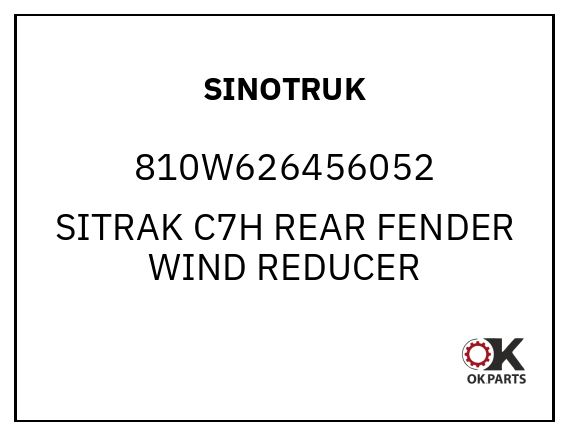 SINOTRUK 810W626456052 SITRAK C7H REAR FENDER WIND REDUCER