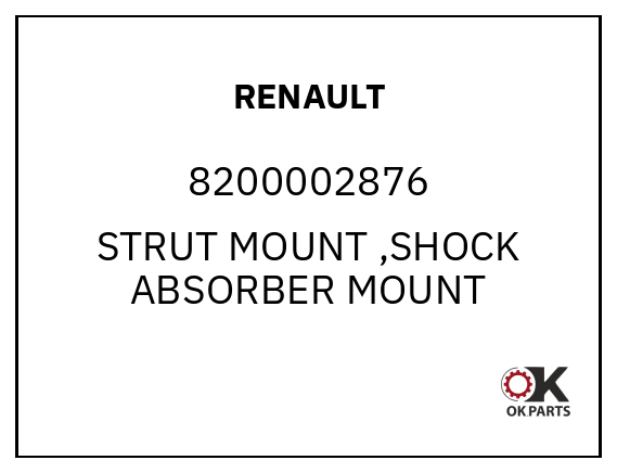 RENAULT 8200002876 STRUT MOUNT ,SHOCK ABSORBER MOUNT