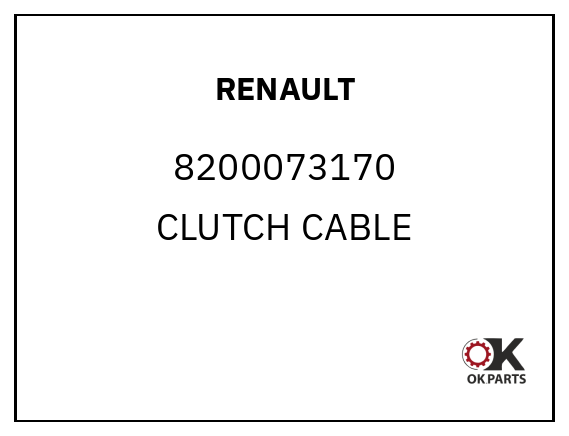 RENAULT 8200073170 CLUTCH CABLE
