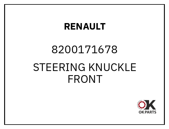RENAULT 8200171678 STEERING KNUCKLE FRONT