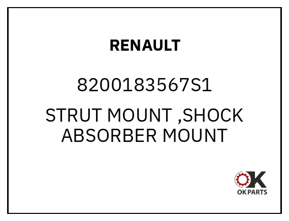 RENAULT 8200183567S1 STRUT MOUNT ,SHOCK ABSORBER MOUNT