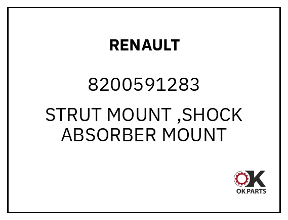 RENAULT 8200591283 STRUT MOUNT ,SHOCK ABSORBER MOUNT