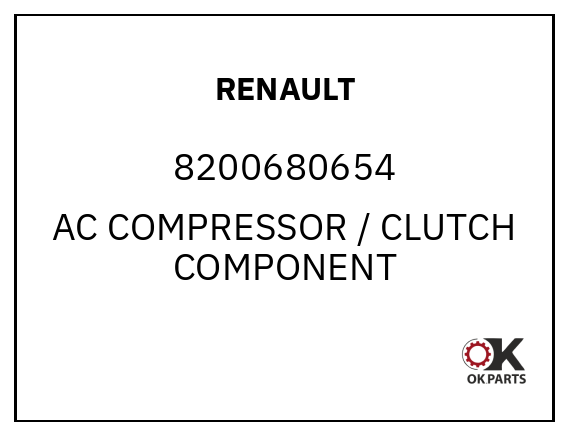 RENAULT 8200680654 AC COMPRESSOR / CLUTCH COMPONENT