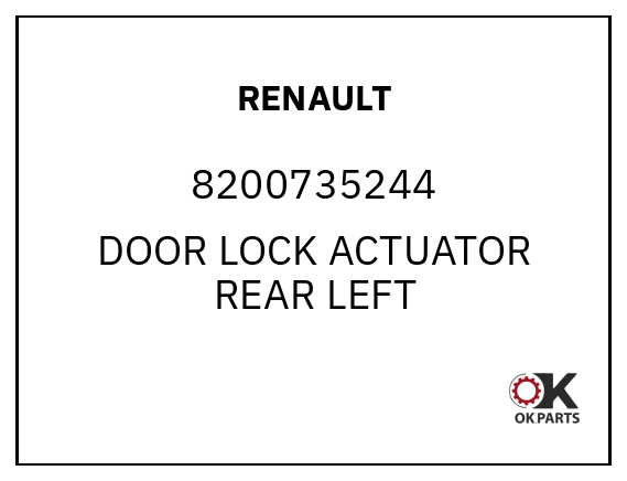 RENAULT 8200735244 DOOR LOCK ACTUATOR REAR LEFT