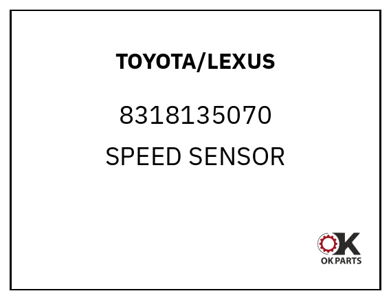 TOYOTA/LEXUS 8318135070 SPEED SENSOR