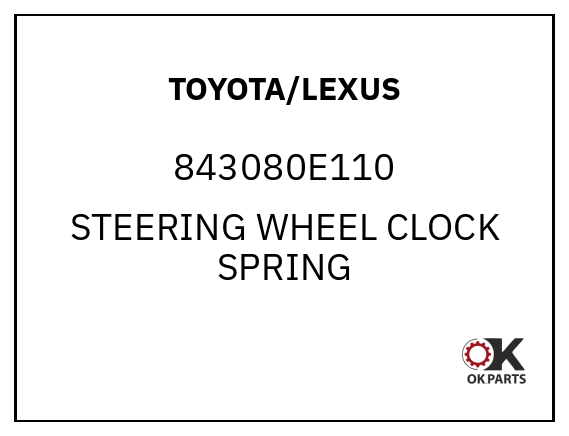 TOYOTA/LEXUS 843080E110 STEERING WHEEL CLOCK SPRING