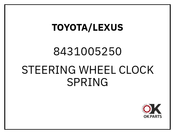 TOYOTA/LEXUS 8431005250 STEERING WHEEL CLOCK SPRING