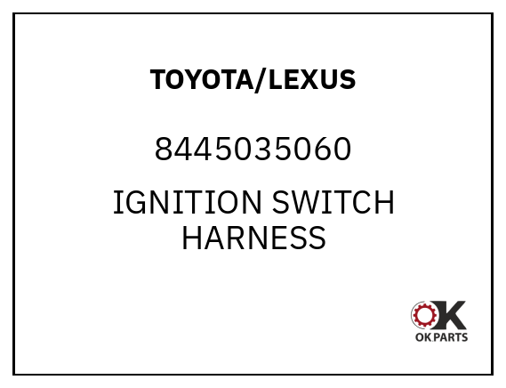 TOYOTA/LEXUS 8445035060 IGNITION SWITCH HARNESS