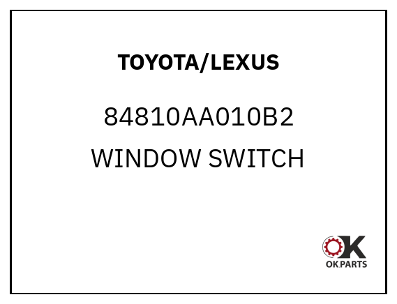 TOYOTA/LEXUS 84810AA010B2 WINDOW SWITCH