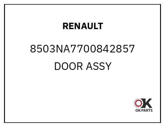 RENAULT 8503NA7700842857 DOOR ASSY