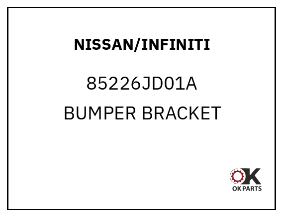 NISSAN/INFINITI 85226JD01A BUMPER BRACKET